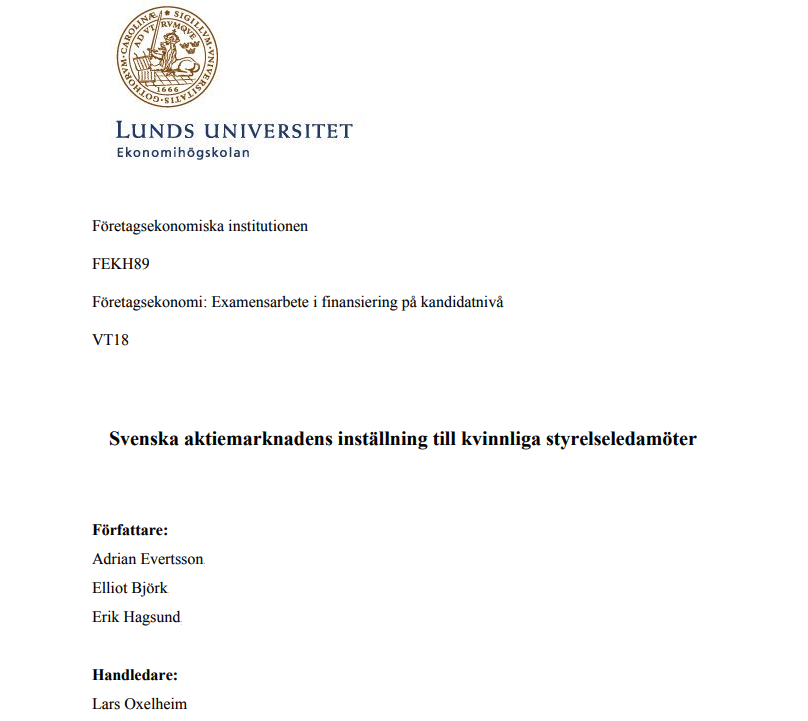 Stock market sentiment thesis cover